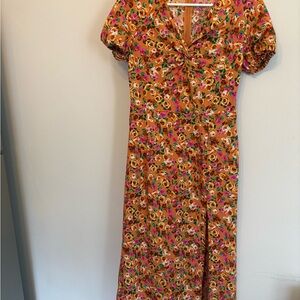 Floral Orange Dress